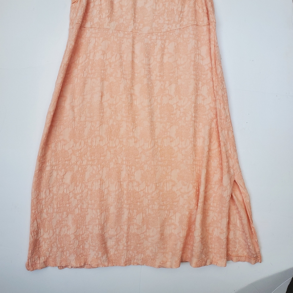 Vintage Maxi Midi Crinkle MooMoo Dress Lagenlook - Picture 7 of 10